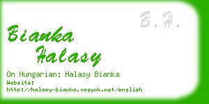 bianka halasy business card